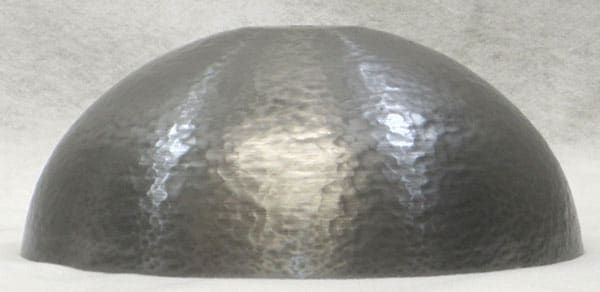 HAMMERED BOWL 2" X 10" X 4.06" 20 GA CRS 13/32" C.H. 2" FLAT