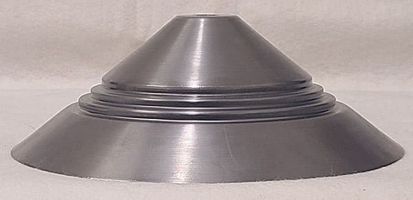 Smallest Cone 1 3/8“ X 8 1/2” X 3“ 20 GA CRS .406” Center Hole